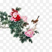 手绘水彩花卉图