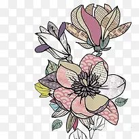 彩色的花卉