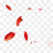 红色花瓣飞舞漂浮素材