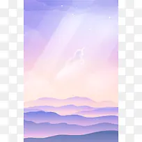 紫色天空白色天马