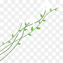绿色枝条花朵欧式花纹
