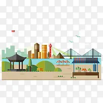 海边远景图PNG