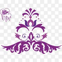 紫色宫廷纹理花边