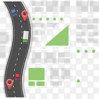 矢量创意交通地图