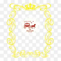 金色皇冠花边矢量