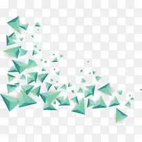 立体三角绿色花纹