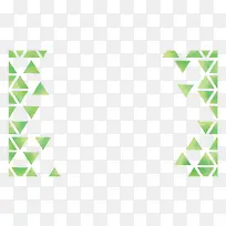 水彩绿色三角花纹