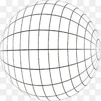 黑白线条地球素材图
