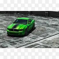 绿色条纹个性设计汽车