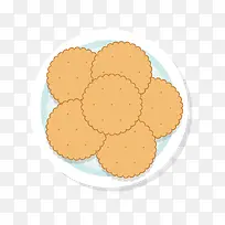 手绘饼干矢量图