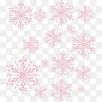 暖冬圣诞粉红雪花花纹