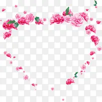 粉色梦幻设计花朵爱心造型
