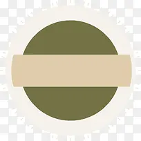 绿色简约徽章