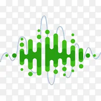绿色渐变音乐图标UI设计