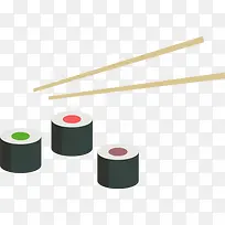抽象筷子寿司图案