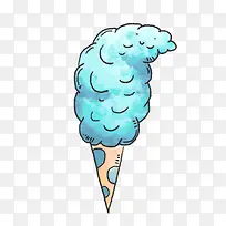 蓝色夏季雪糕矢量图