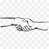 两人握手