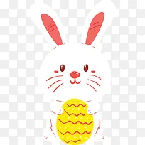 黄色彩蛋可爱兔子