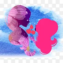 缤纷剪影母爱