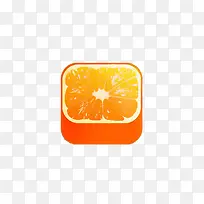卡通方形的橙子ICON设计