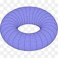 蓝色立体圆环网状图