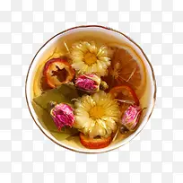 产品实物茶饮山楂玫瑰荷叶茶