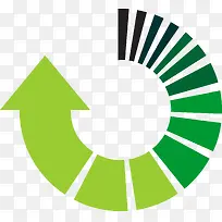 矢量绿色循环图标