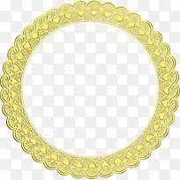矢量手绘金色圆环