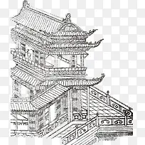 水墨楼阁