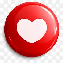 红色立体爱心按钮