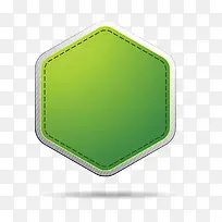 矢量渐变有质感绿色六边形