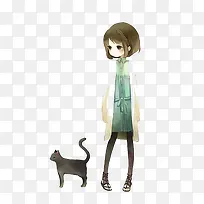 手绘女孩