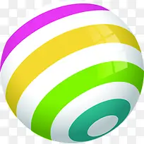 彩色间条立体球状素材