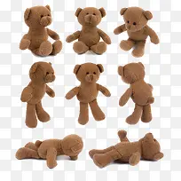各种姿势的小熊玩具