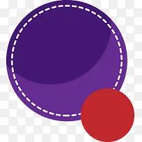 紫色简约商品标签矢量图