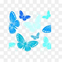 蓝色蝴蝶背景