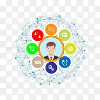 人物信息框架矢量图