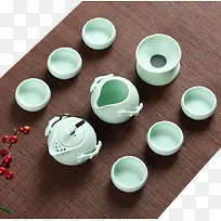 青瓷茶具套装茶杯茶壶
