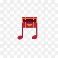 扁平化创意音符