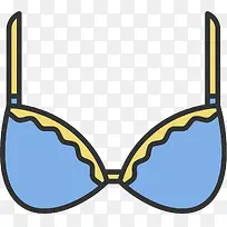 蓝色女士内衣