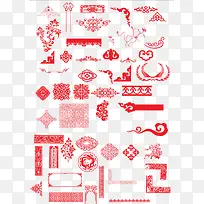 中国风剪纸花纹横幅