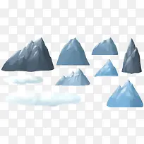 卡通旗帜 冰山