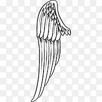 羽毛丰满矢量卡通天使之翼