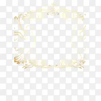 复古金色花边边框矢量图案