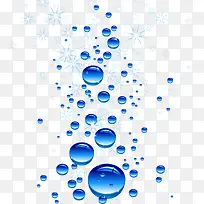 蓝色精美水珠