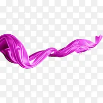 淡紫色舞动的丝带