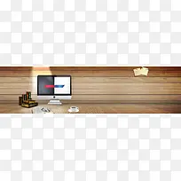 木板互联网科技背景banner