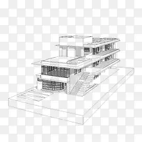 室外建筑模型透视图