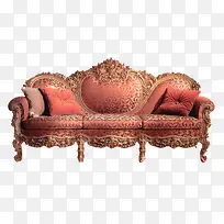 浪漫粉红法式沙发