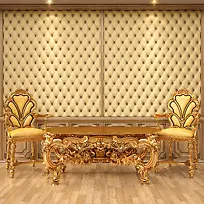 金色桌椅